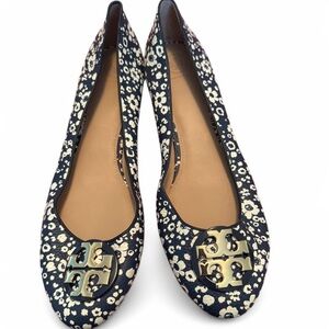 Nordstrom Black and White Floral Flats